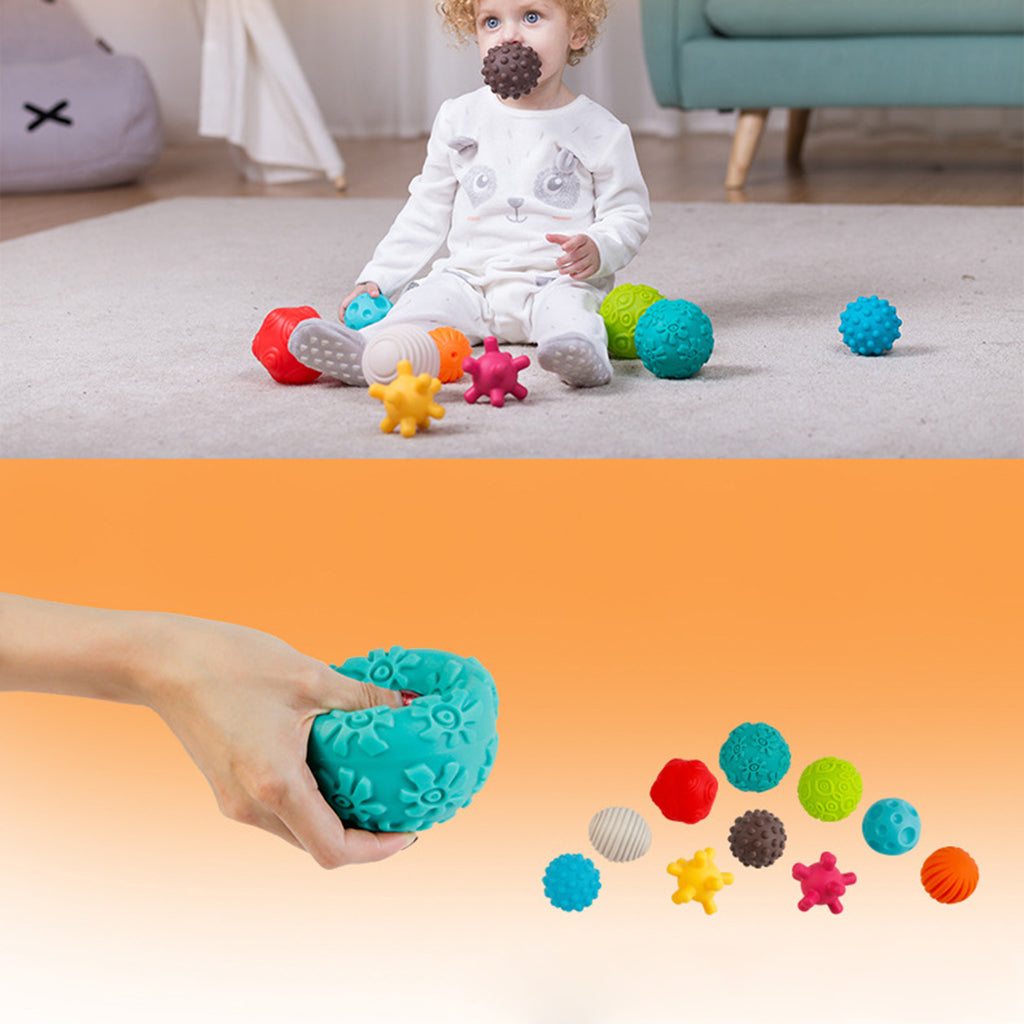Kids Textured Sensory Multi Ball Set Baby Child Bright Balls Teething Toys