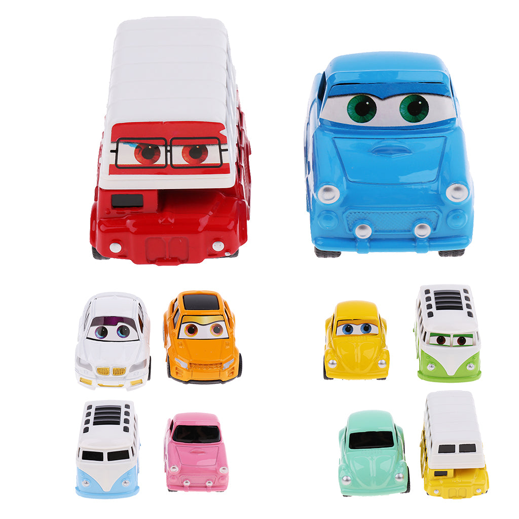 Mini Plastic Vehicle Set,Pull Back Truck and Car Toys for Kids Child Style 1