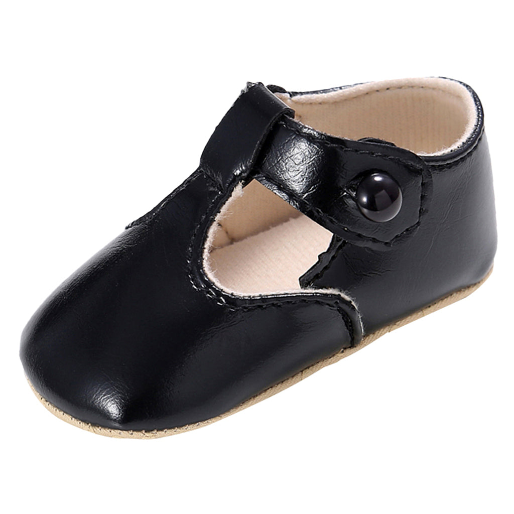 Baby Girl Leather Shoes Toddle Anti-slip Prewalker Sandals 12-18M Black