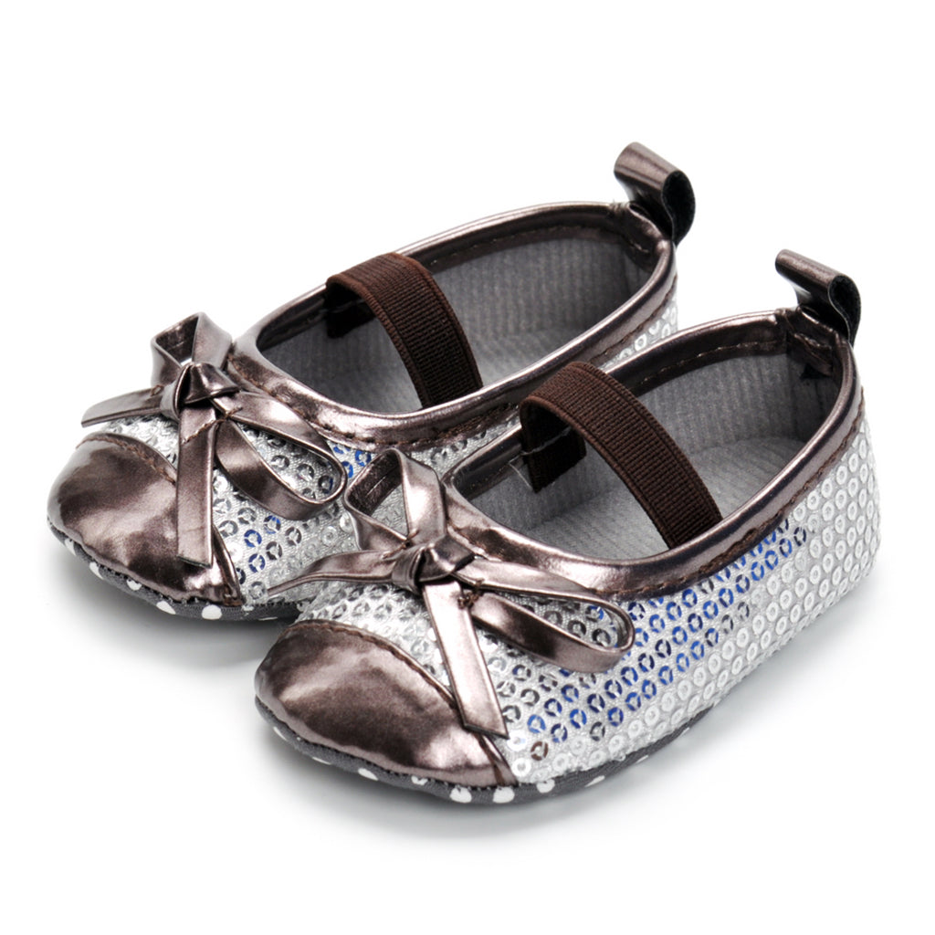 Baby Girls Fashion Sequin Round Toe Cute Princess Shoes 0-6 Months