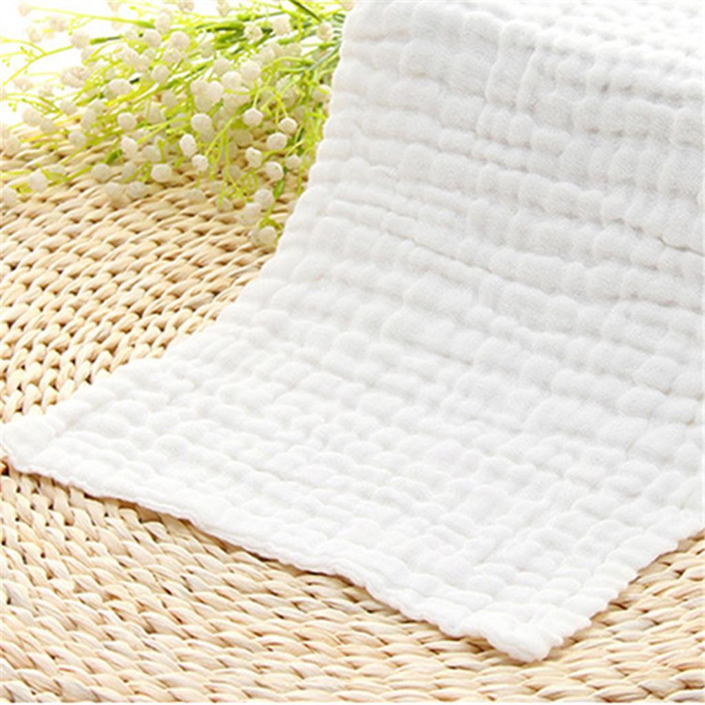 Soft Baby Infant Newborn Cotton Gauze Bath Towel Bathing Cloth White