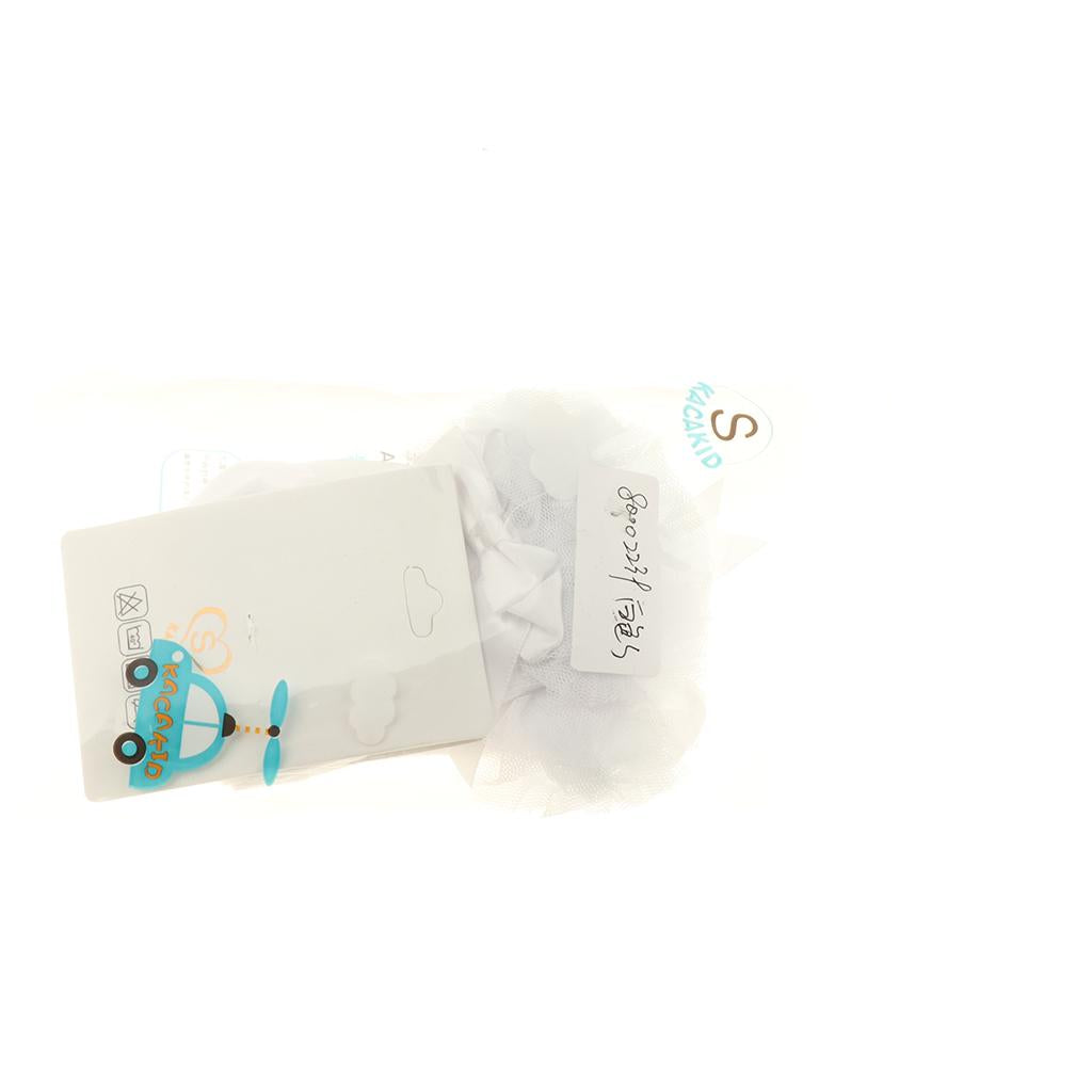 1 Pair Baby Kids Girls Layer Mesh Lace Bow Short Socks S (0-2 Years) White