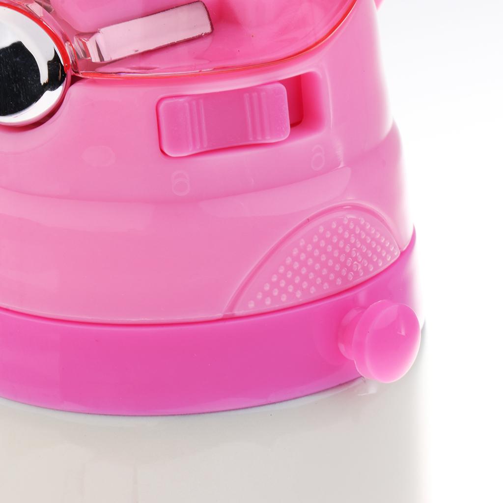 Kids Drinking Insulation Baby Straw Cup Kids School Bottle Pink