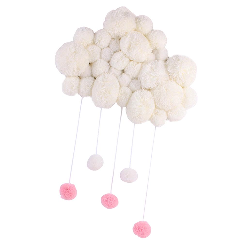 Baby Kids Room Nursery Home Cloud Raindrop Wall Mural Decor White