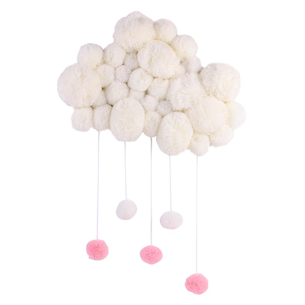 Baby Kids Room Nursery Home Cloud Raindrop Wall Mural Decor White