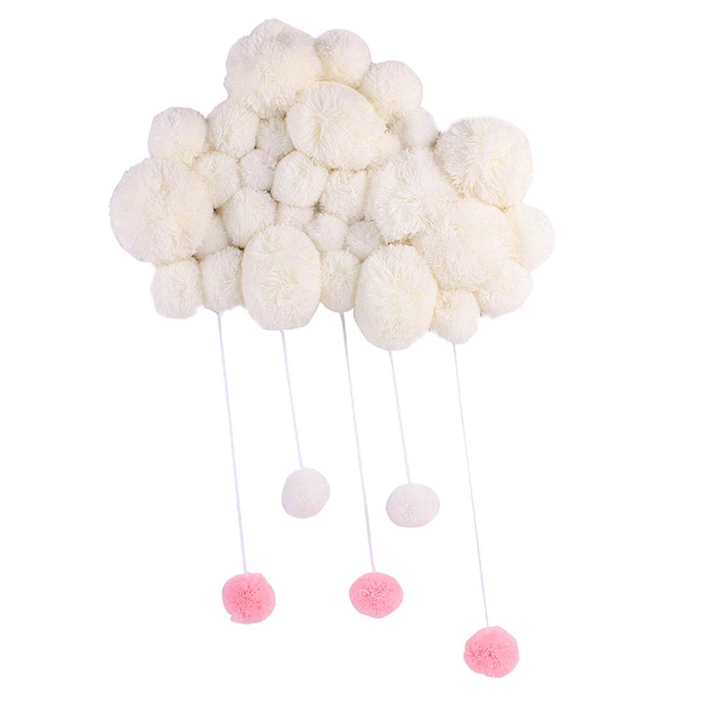 Baby Kids Room Nursery Home Cloud Raindrop Wall Mural Decor White