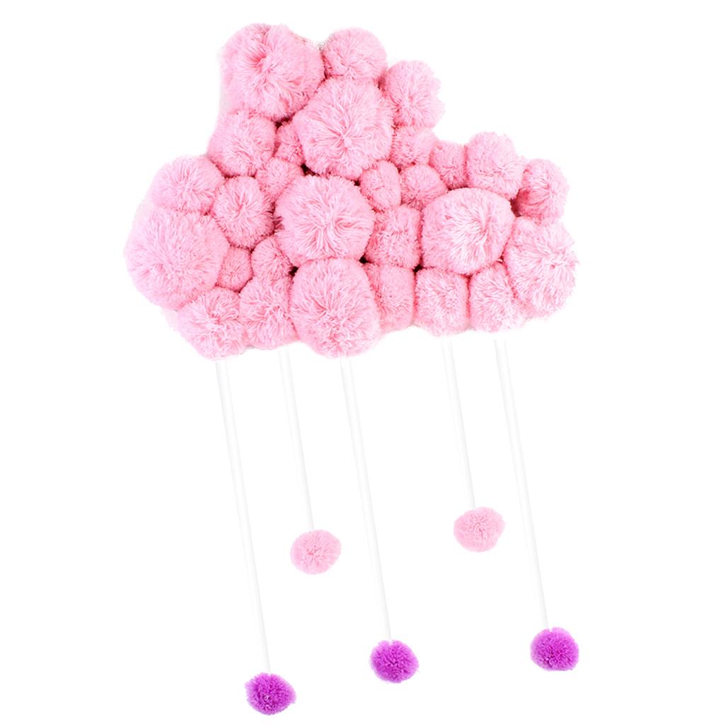 Baby Kids Room Nursery Home Cloud Raindrop Wall Mural Decor Pink
