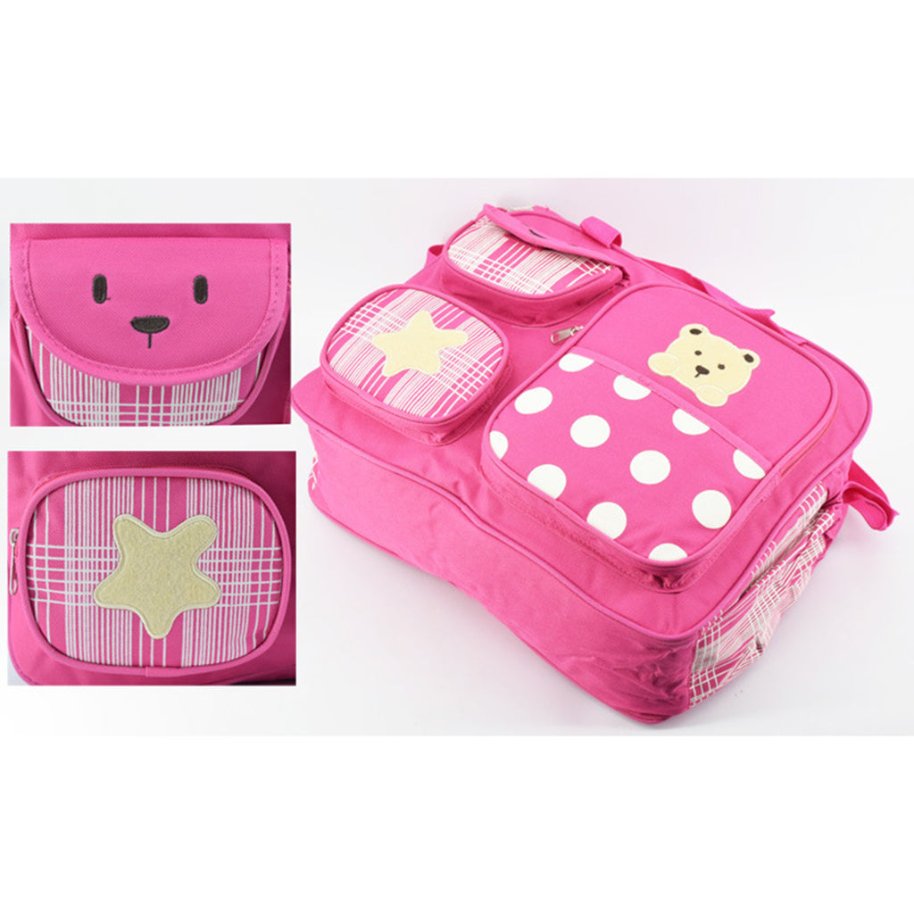 Multi Function High Capacity Mummy Bag Pregnant Mother Child Bag Rose red