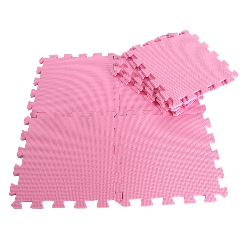 Eva Soft Foam Floor Play mats Interlocking Tiles Kids Nursery Puzzle Pink