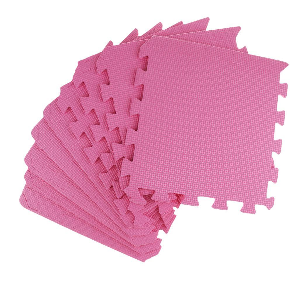 Eva Soft Foam Floor Play mats Interlocking Tiles Kids Nursery Puzzle Pink