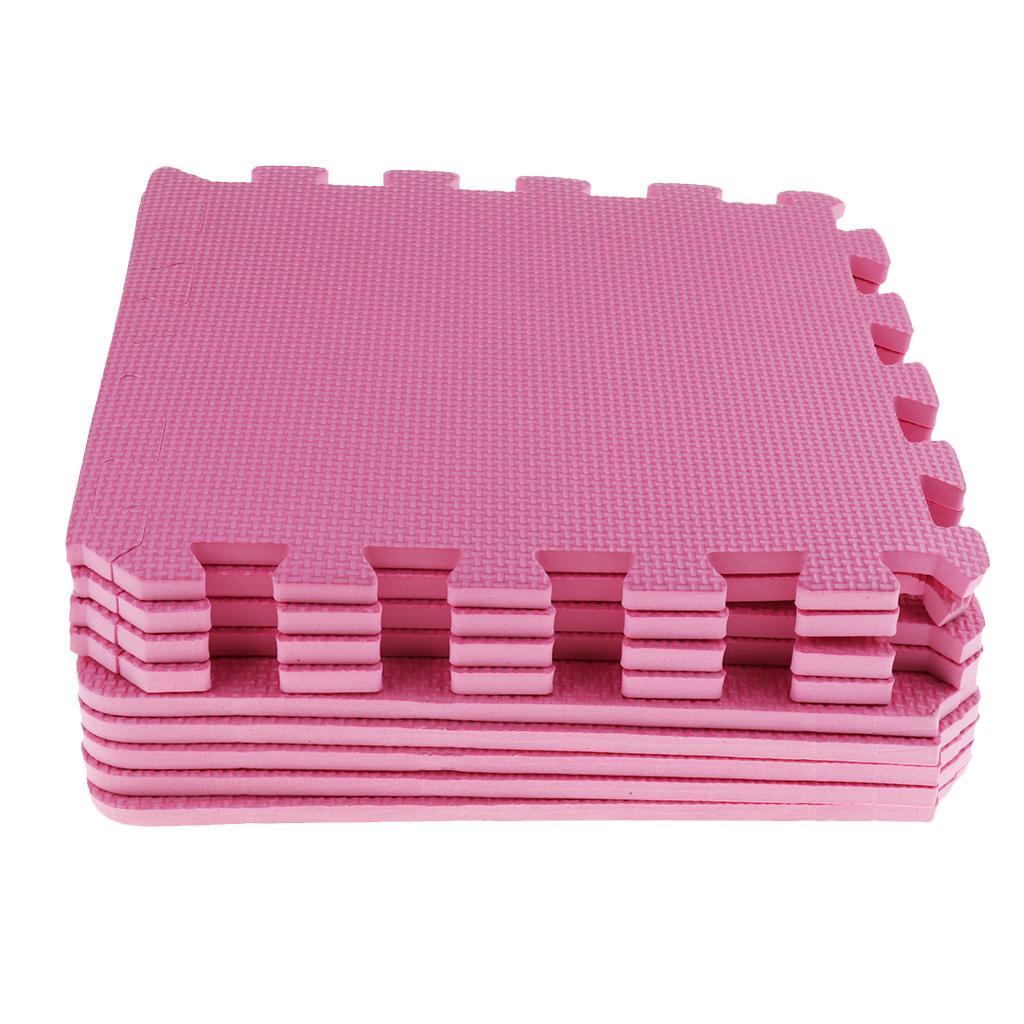 Eva Soft Foam Floor Play mats Interlocking Tiles Kids Nursery Puzzle Pink