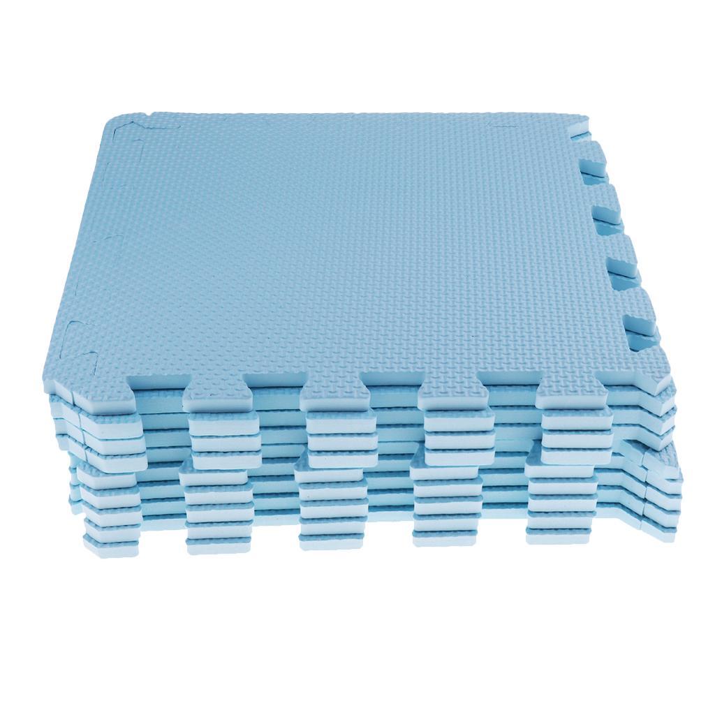 Eva Soft Foam Floor Play mats Interlocking Tiles Kids Nursery Puzzle Blue