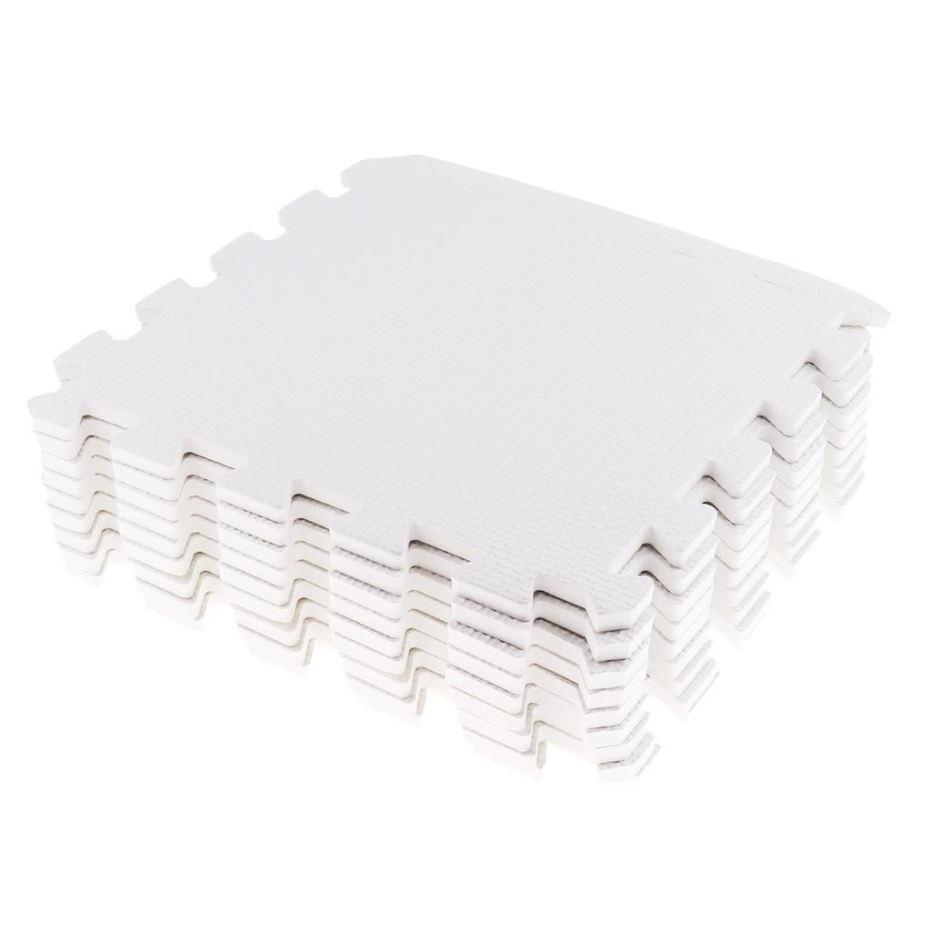 Eva Soft Foam Floor Play mats Interlocking Tiles Kids Nursery Puzzle White