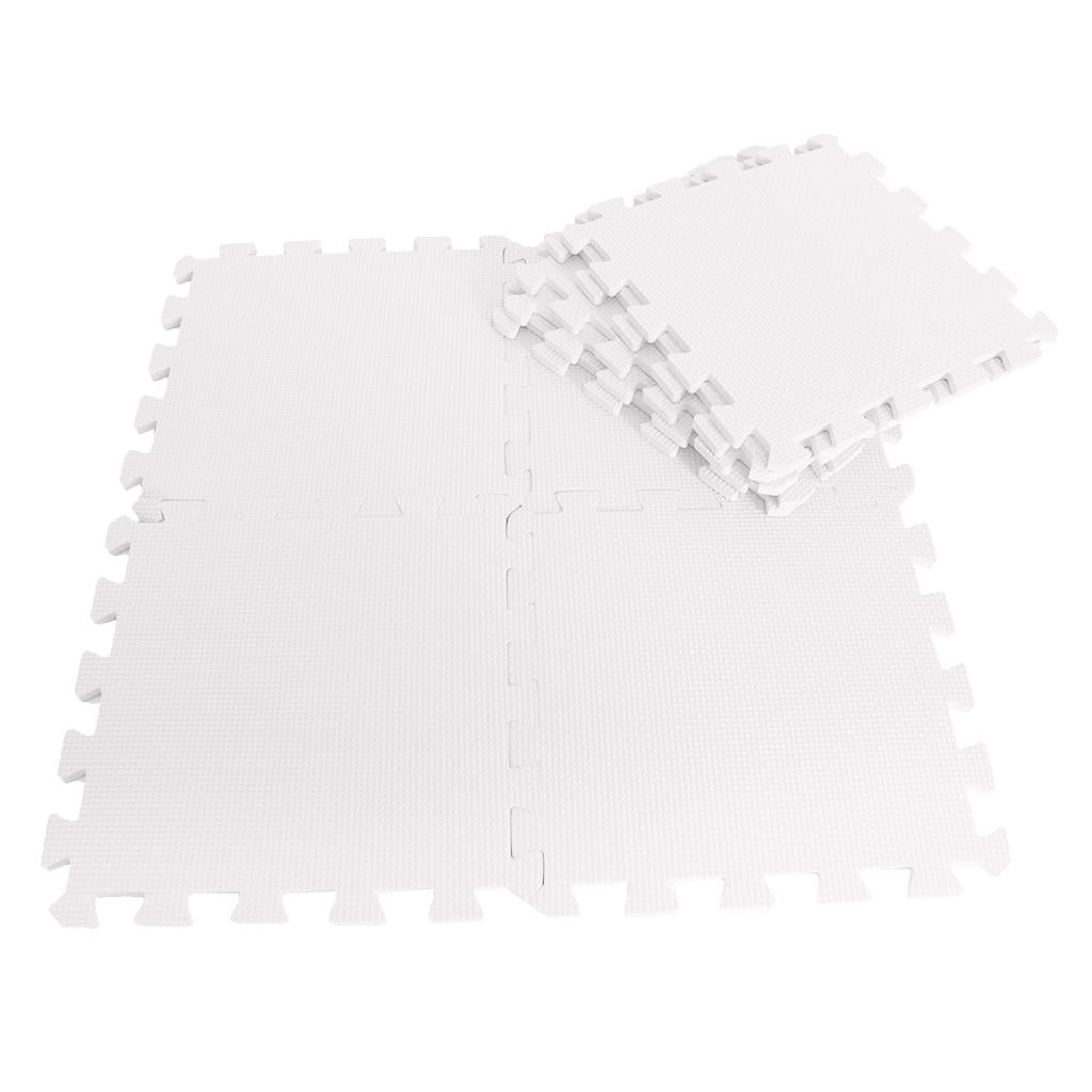 Eva Soft Foam Floor Play mats Interlocking Tiles Kids Nursery Puzzle White