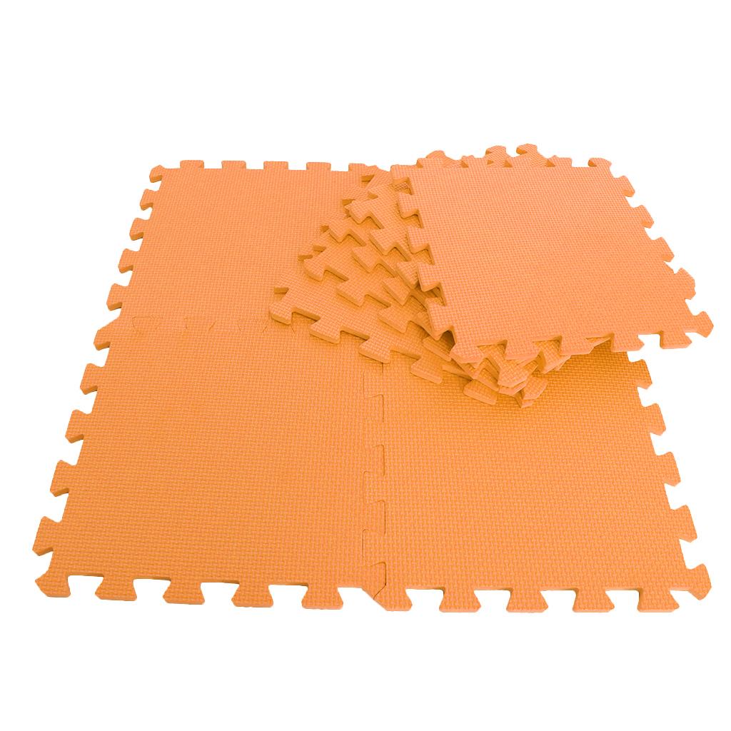 Eva Soft Foam Floor Play mats Interlocking Tiles Kids Nursery Puzzle Orange