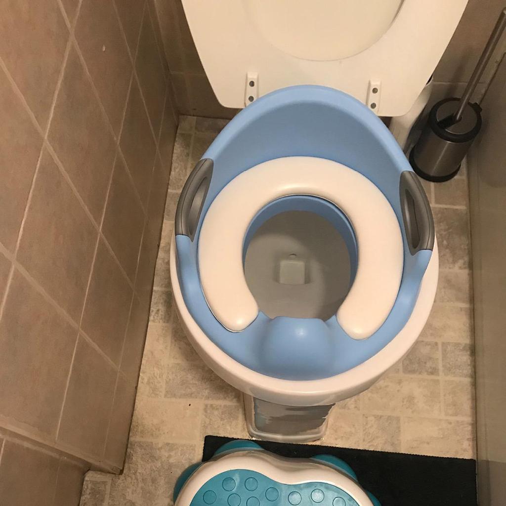 Kids Baby Potty Training Seats with Handles for Child Toilet Chair Blue