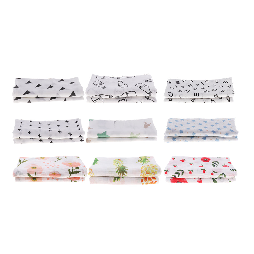Baby Bamboo Fiber Wrap Towel Infant Swaddle Blankets Red cherry blossom