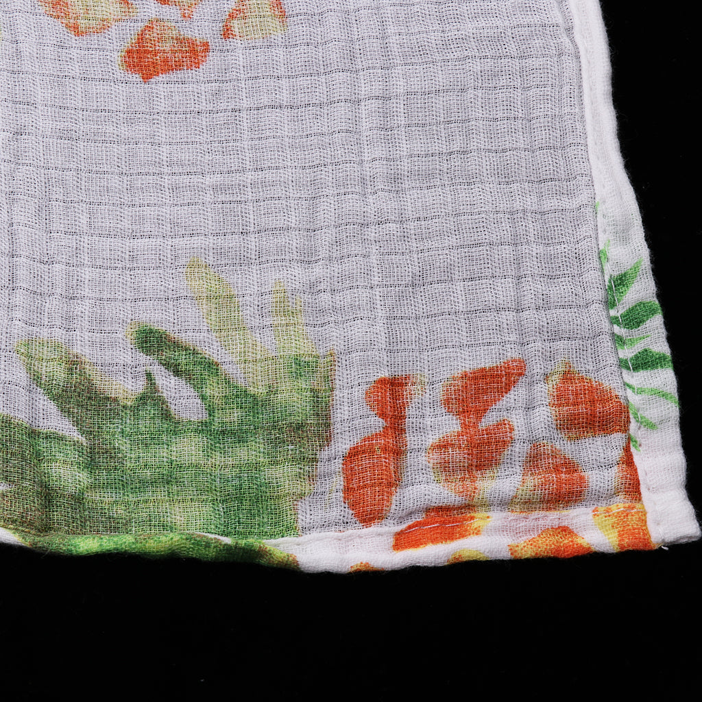 Baby Bamboo Fiber Wrap Towel Infant Swaddle Blankets Pineapple