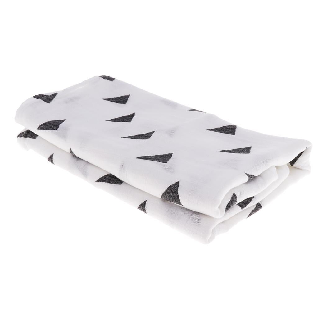 Baby Bamboo Fiber Wrap Towel Infant Swaddle Blankets Triangle