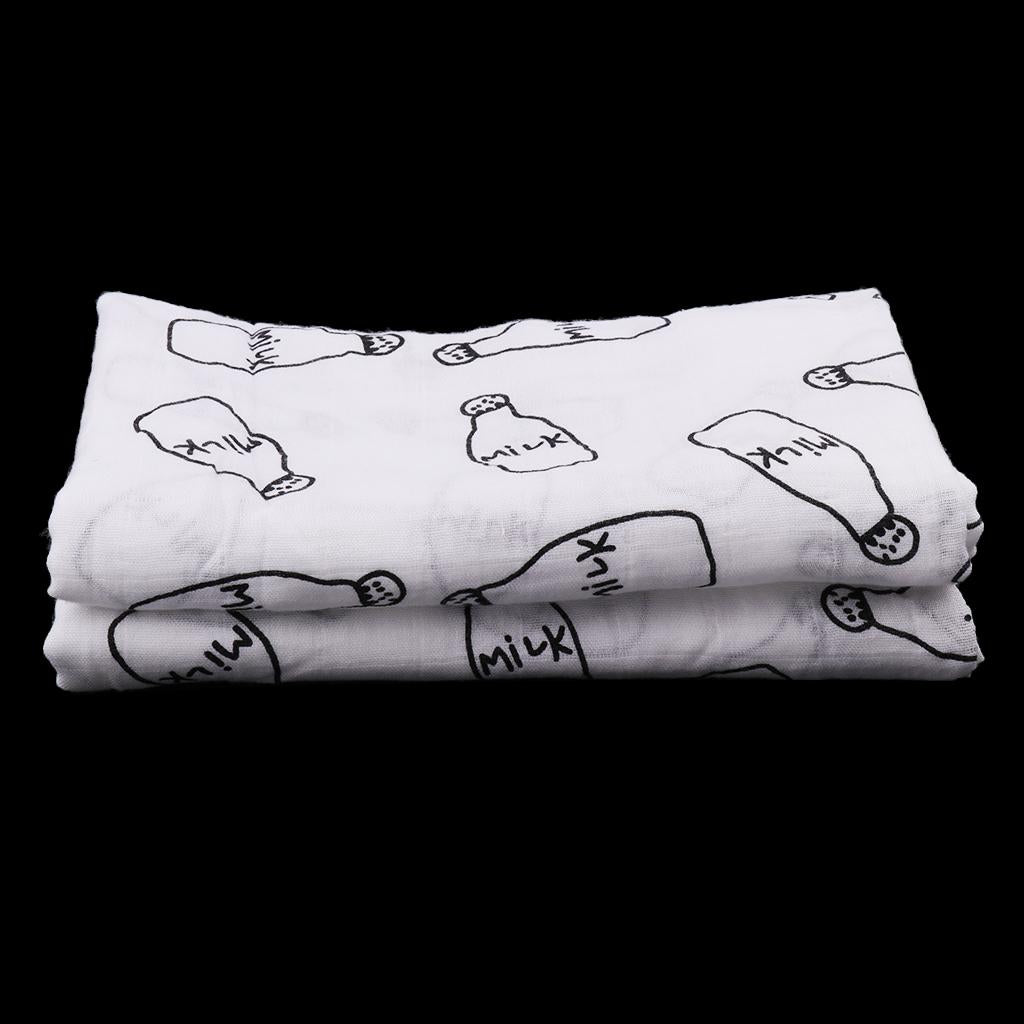 Baby Bamboo Fiber Wrap Towel Infant Swaddle Blankets Bottle