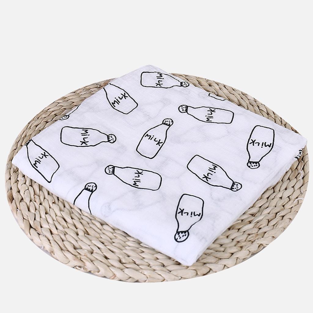 Baby Bamboo Fiber Wrap Towel Infant Swaddle Blankets Bottle