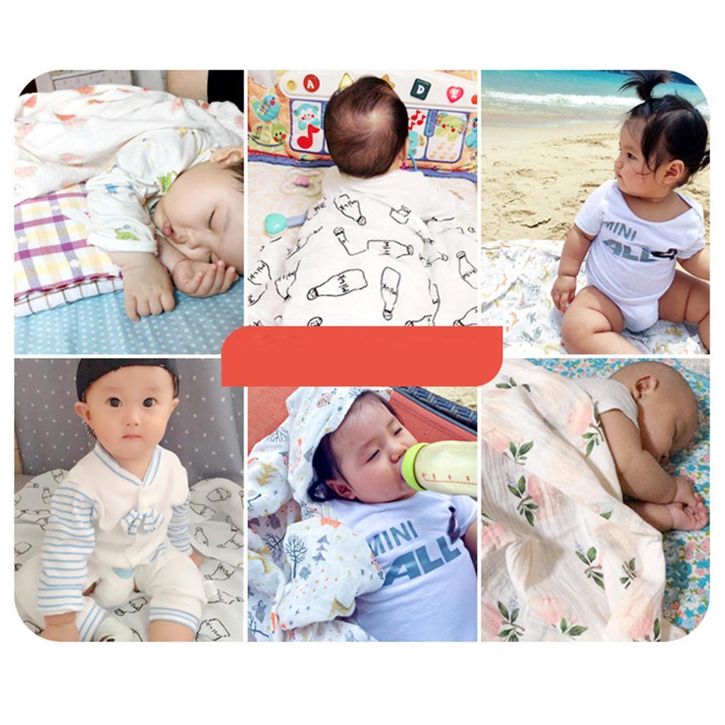 Baby Bamboo Fiber Wrap Towel Infant Swaddle Blankets Bottle