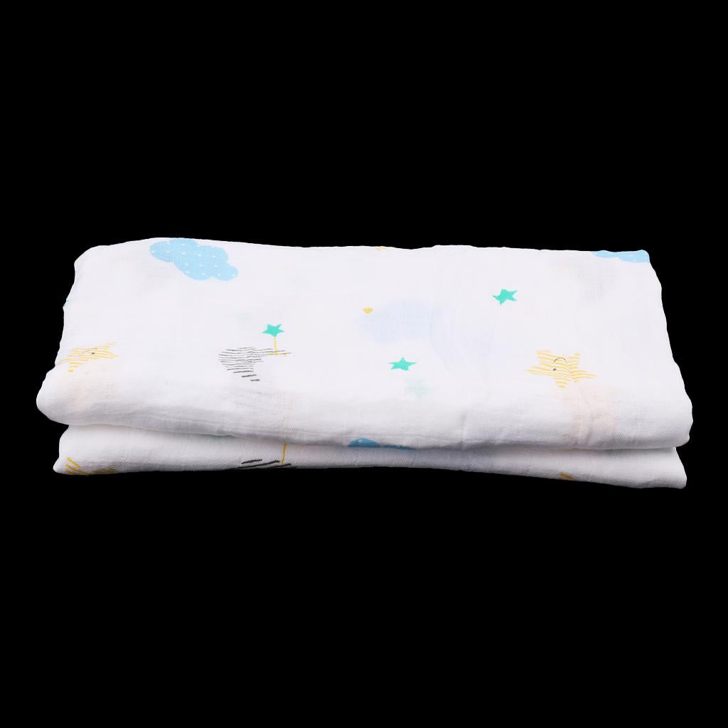 Soft Muslin Baby Swaddling Blanket Newborn Infant Cotton Swaddle Towel Cloud