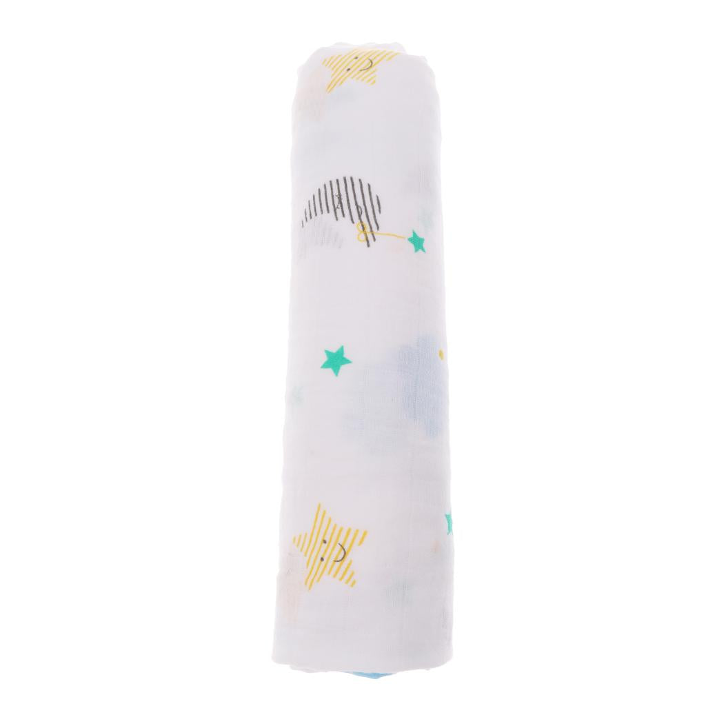 Soft Muslin Baby Swaddling Blanket Newborn Infant Cotton Swaddle Towel Cloud