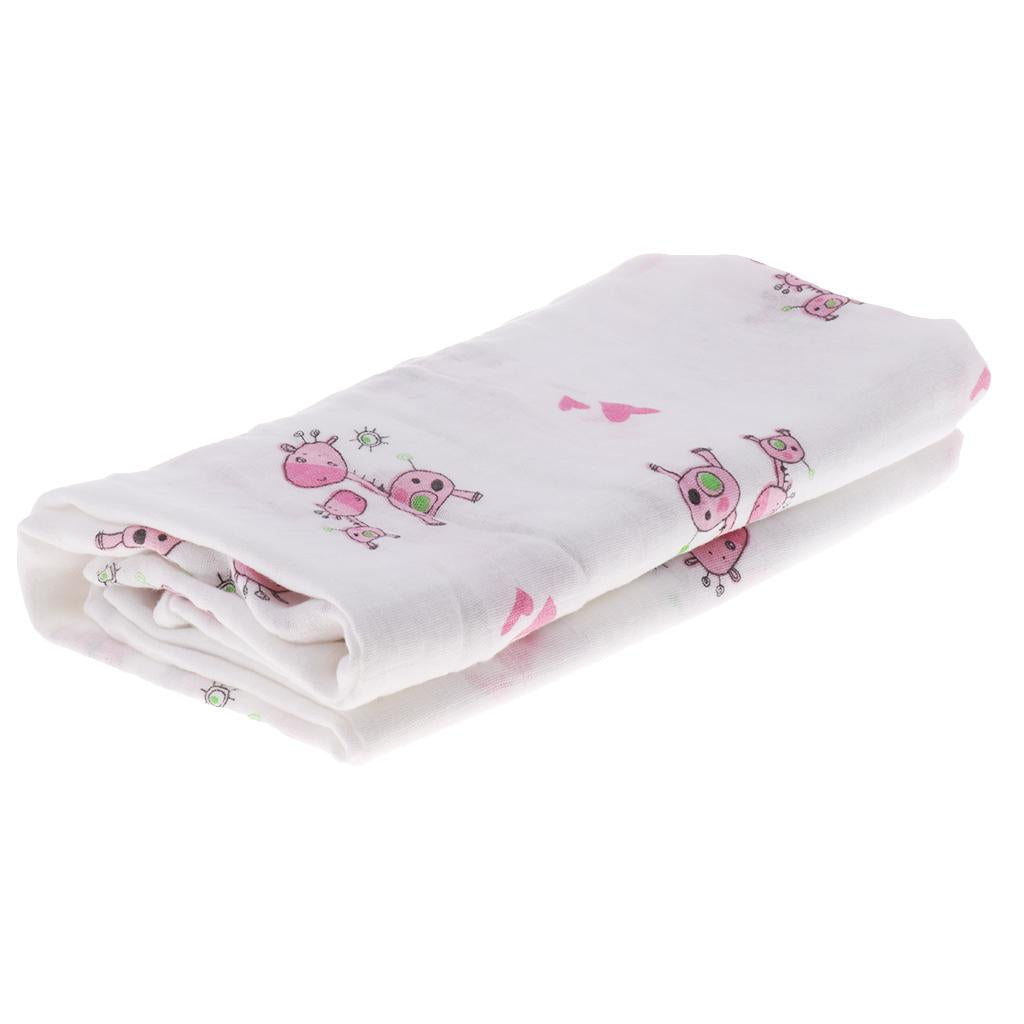 Soft Muslin Baby Swaddling Blanket Newborn Infant Cotton Swaddle Towel Deer