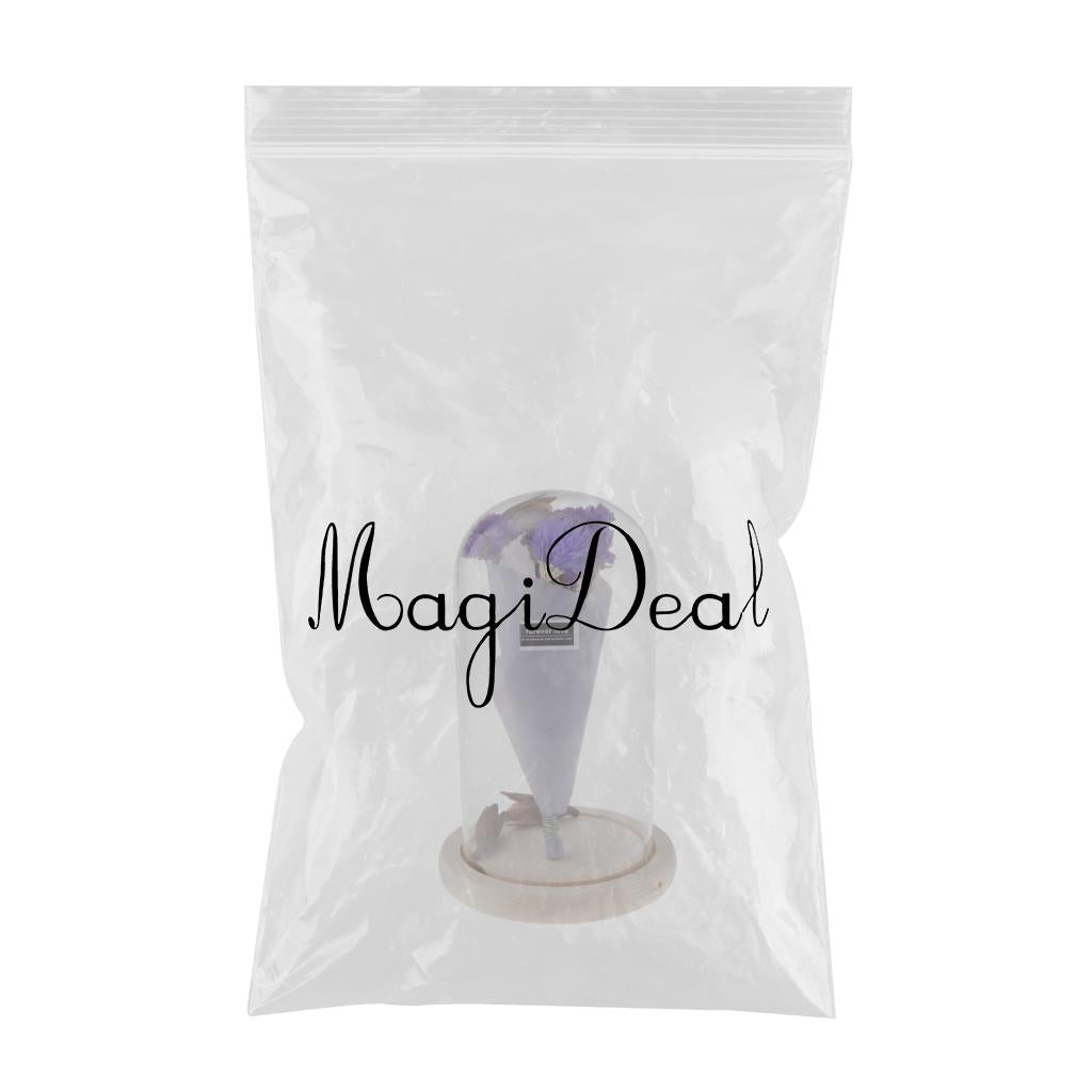 Romantic Dried Flower Plant Ornament Micro Landscape Terrarium Purple