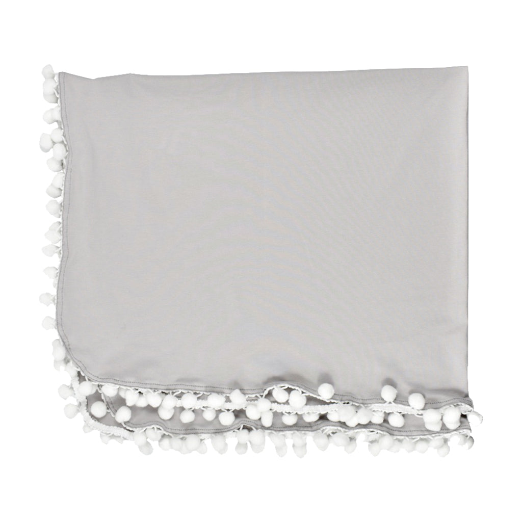 Soft 100% Cotton Muslin Prom Prom Swaddle Blanket for Baby Gray