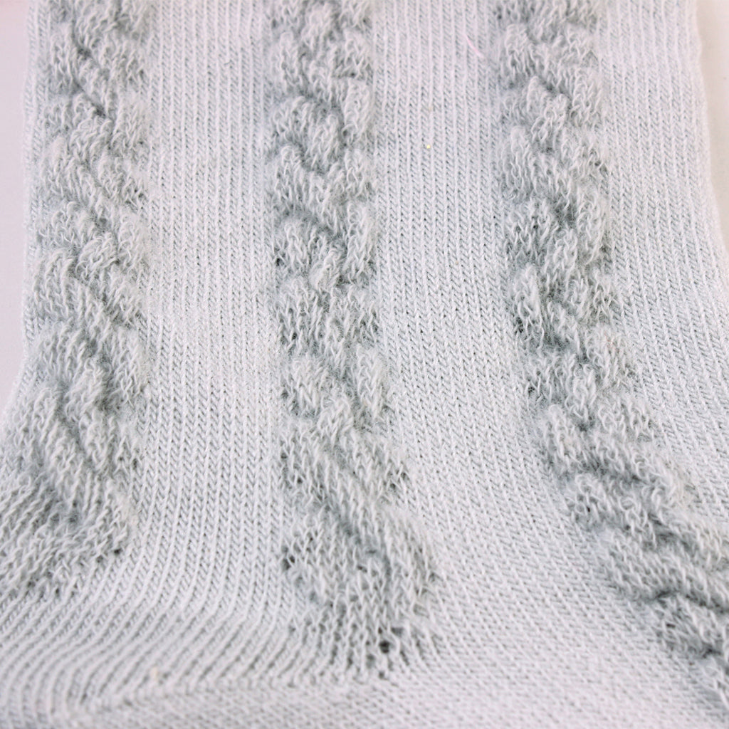 Baby Girls Knee High Long Socks Bow Cotton Casual Stockings 0-2T Gray