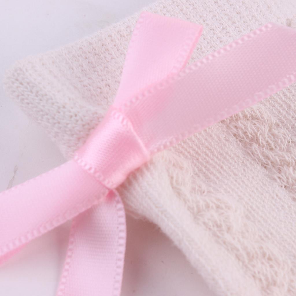 Baby Girls Knee High Long Socks Bow Cotton Casual Stockings 0-2T Beige