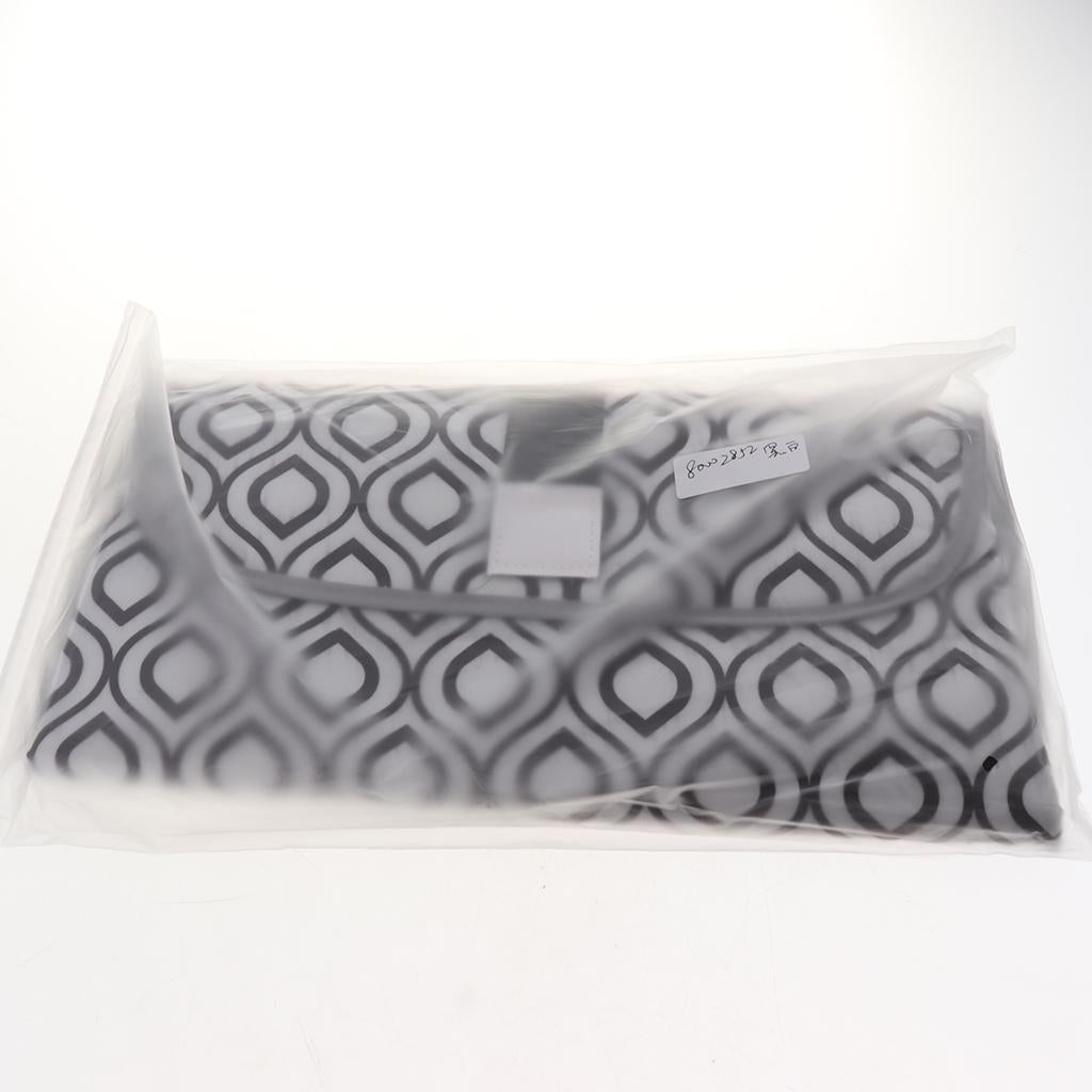 Baby Portable Changing Pad 3-in-1 Diaper Clutch Changing Station White+Black
