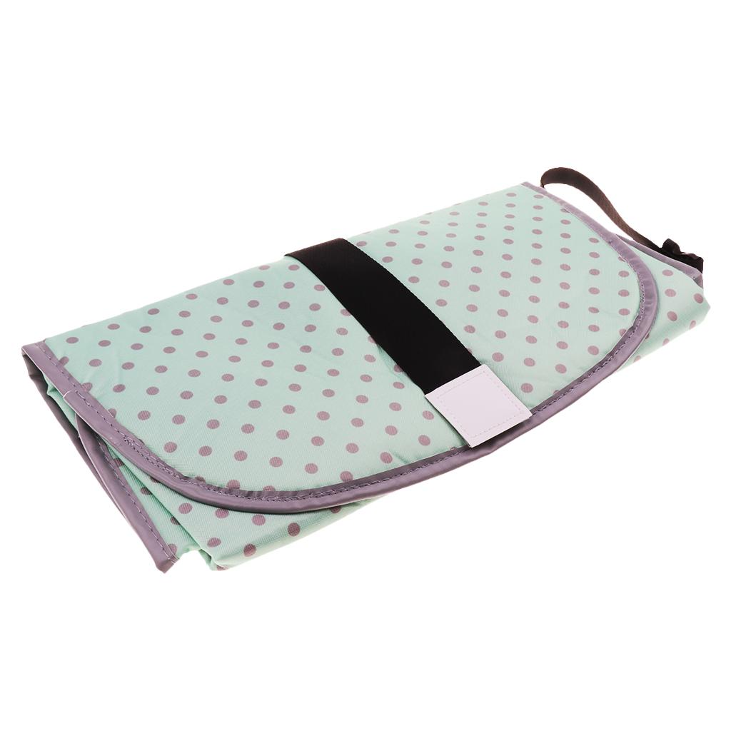 Baby Portable Changing Pad 3-in-1 Diaper Clutch Changing Station Green