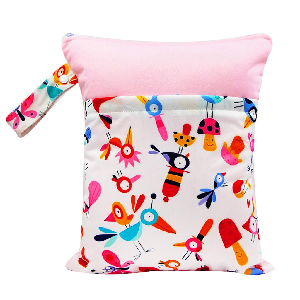Travel Wet and Dry Cloth Diapers Wet Bags Waterproof Reusable Style 1