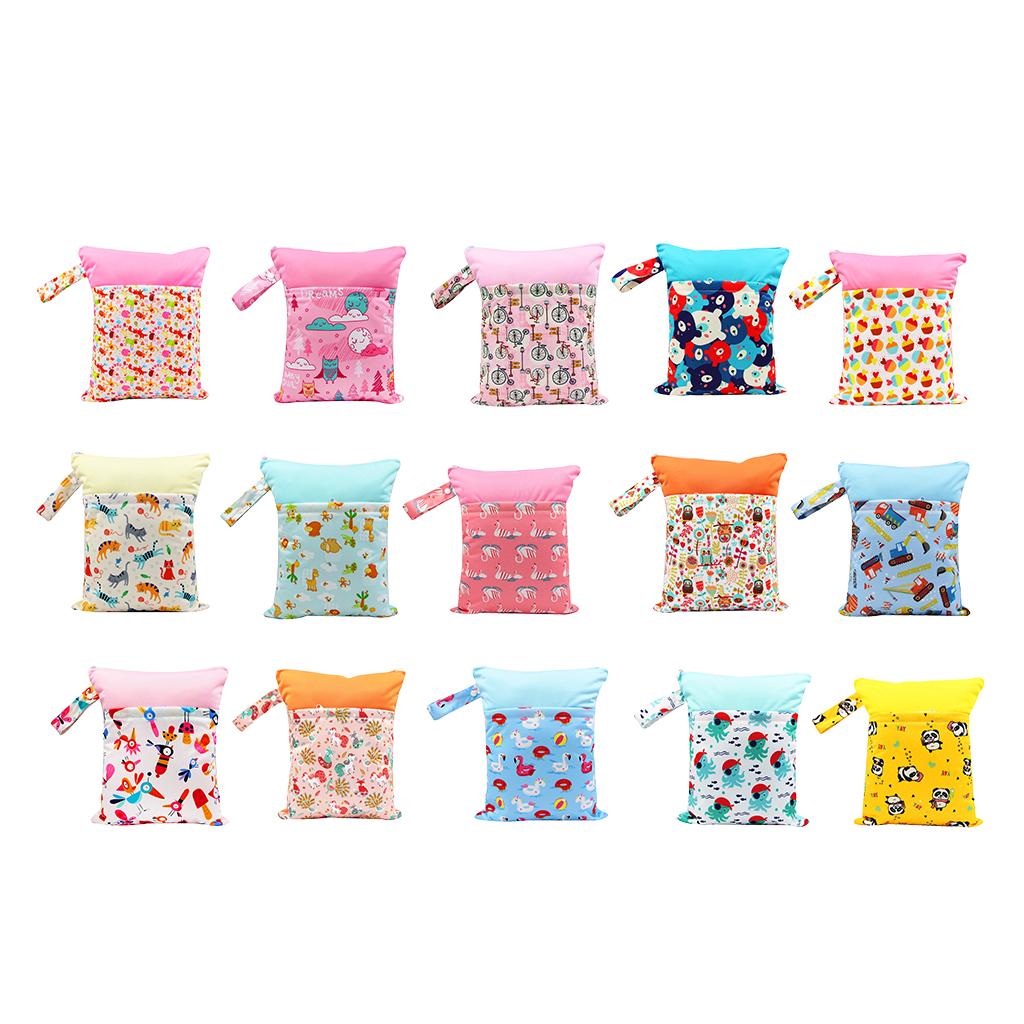 Travel Wet and Dry Cloth Diapers Wet Bags Waterproof Reusable Style 1