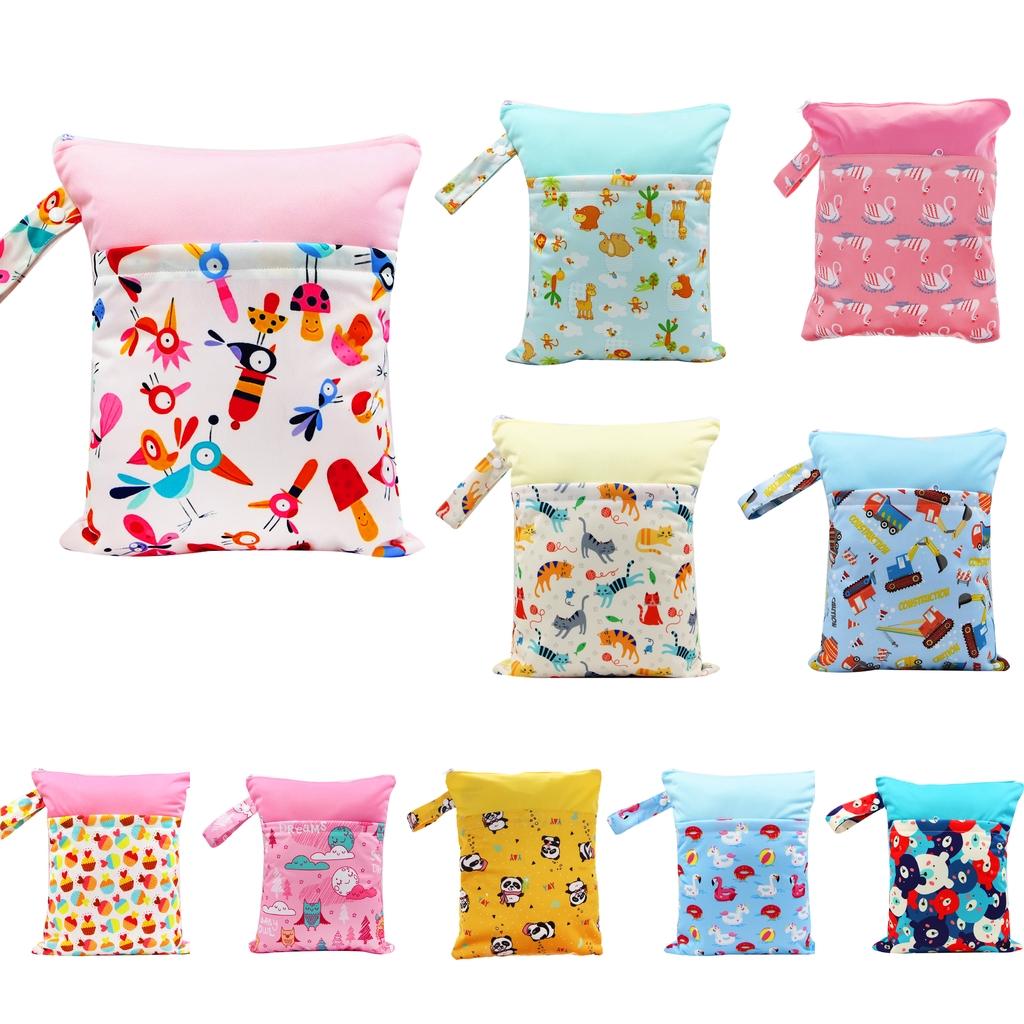 Travel Wet and Dry Cloth Diapers Wet Bags Waterproof Reusable Style 1