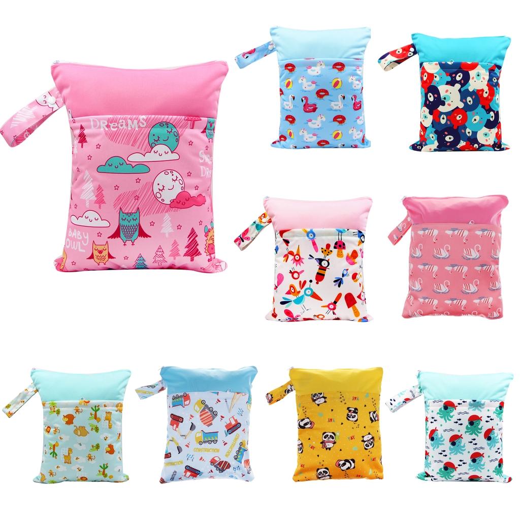 Travel Wet and Dry Cloth Diapers Wet Bags Waterproof Reusable Style 1