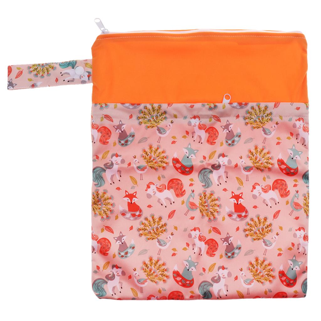 Travel Wet and Dry Cloth Diapers Wet Bags Waterproof Reusable Style 2