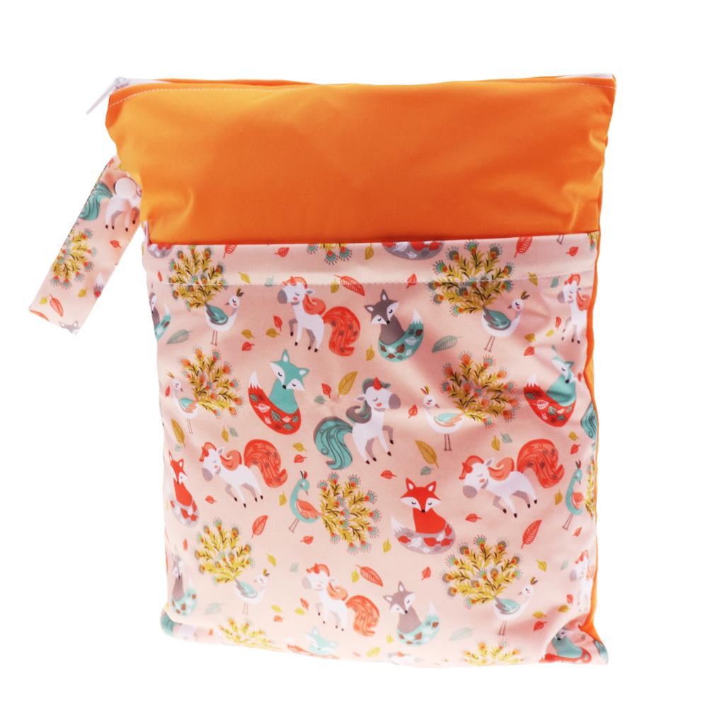 Travel Wet and Dry Cloth Diapers Wet Bags Waterproof Reusable Style 2