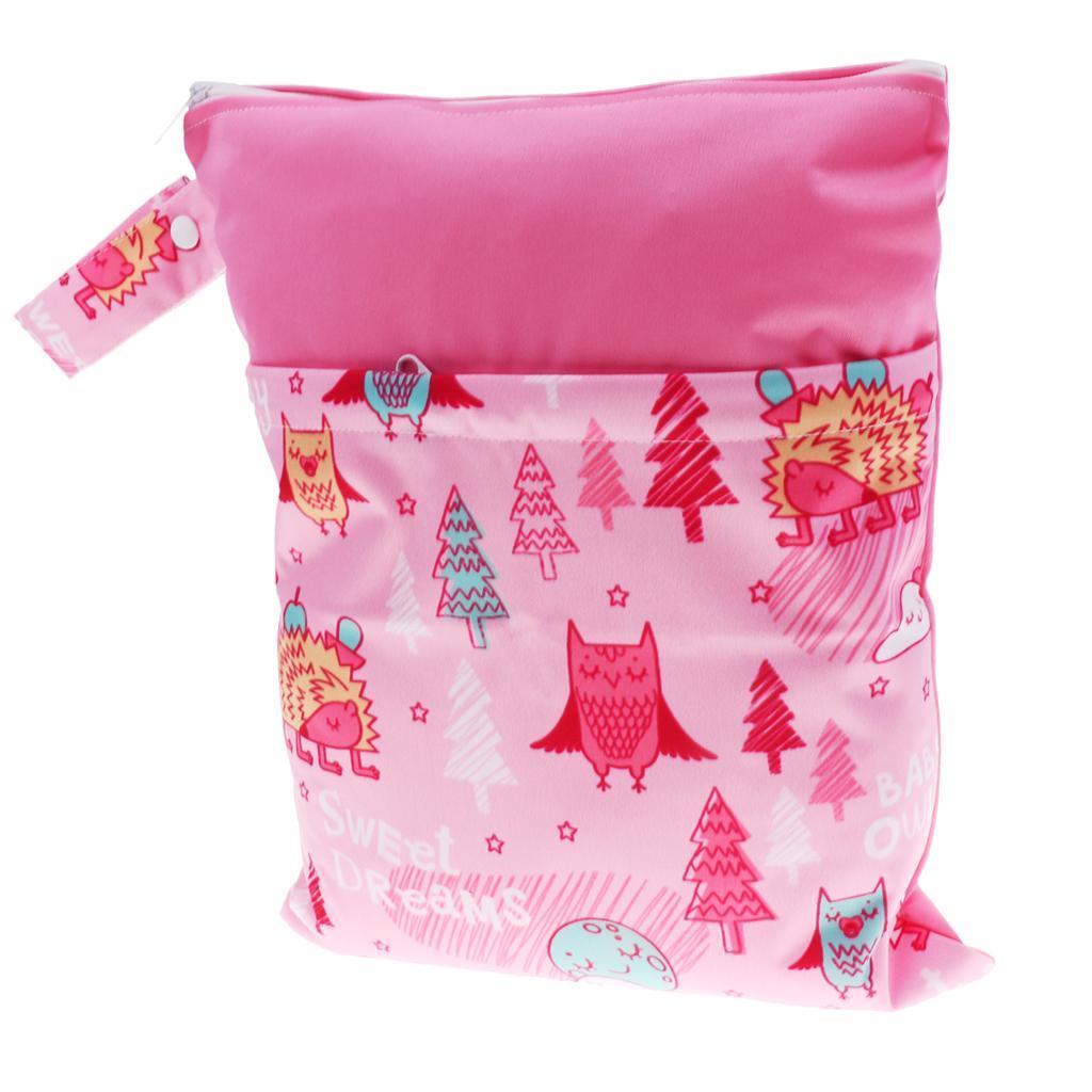 Travel Wet and Dry Cloth Diapers Wet Bags Waterproof Reusable Style 6