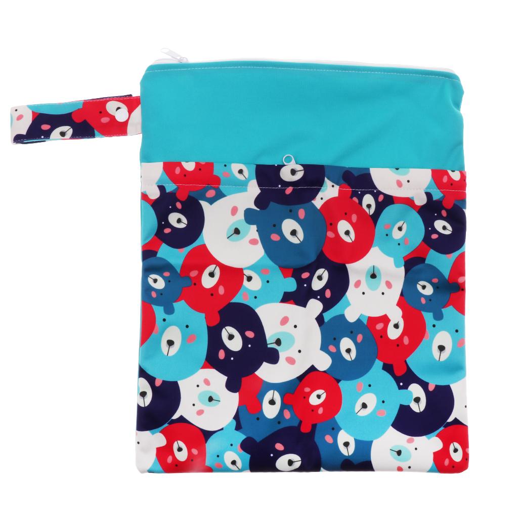 Travel Wet and Dry Cloth Diapers Wet Bags Waterproof Reusable Style 9