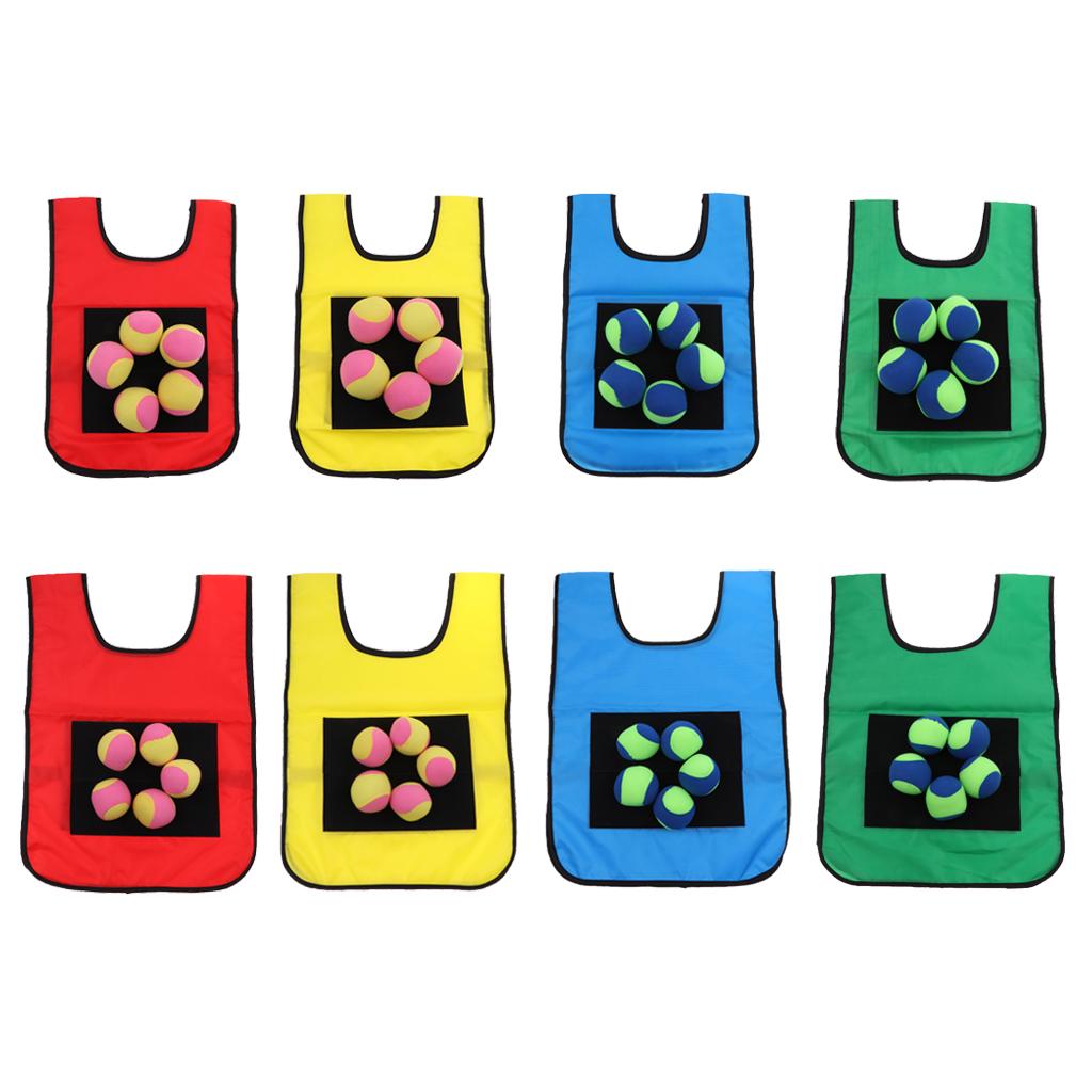 Early Education Training Parent Kids Sticky Ball Catch Game Red for Child