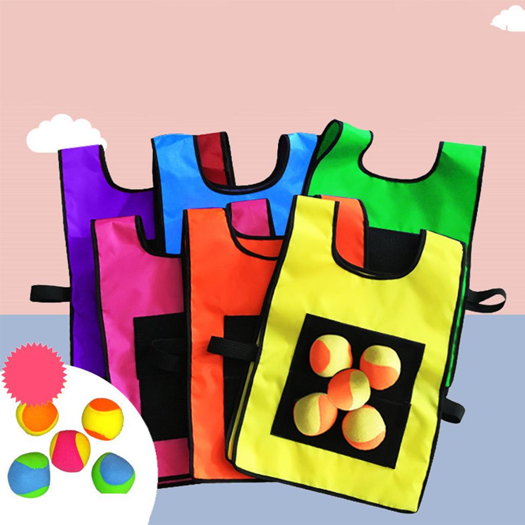 Early Education Training Parent Kids Sticky Ball Catch Game Red for Child