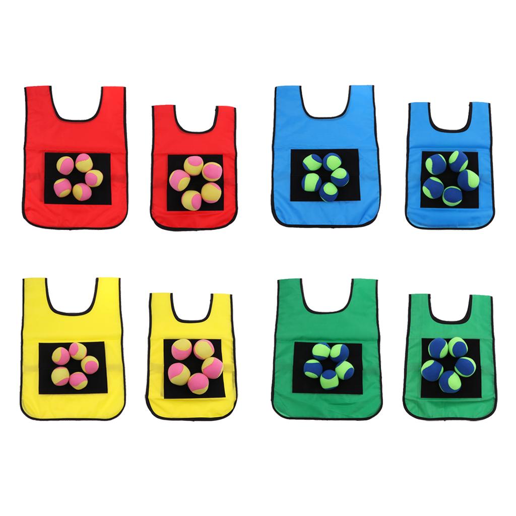 Early Education Training Parent Kids Sticky Ball Catch Game Red for Child