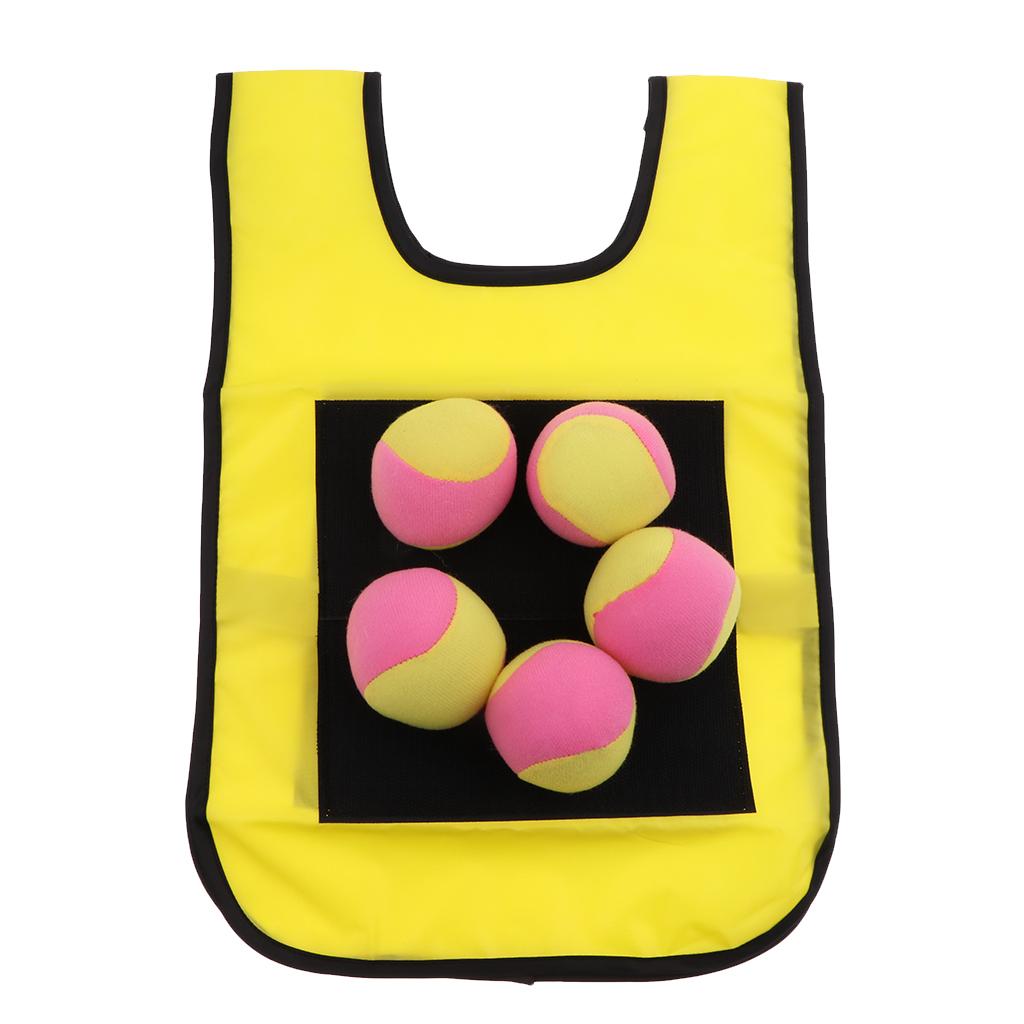 Early Education Training Parent Kids Sticky Ball Catch Game Yellow for Child
