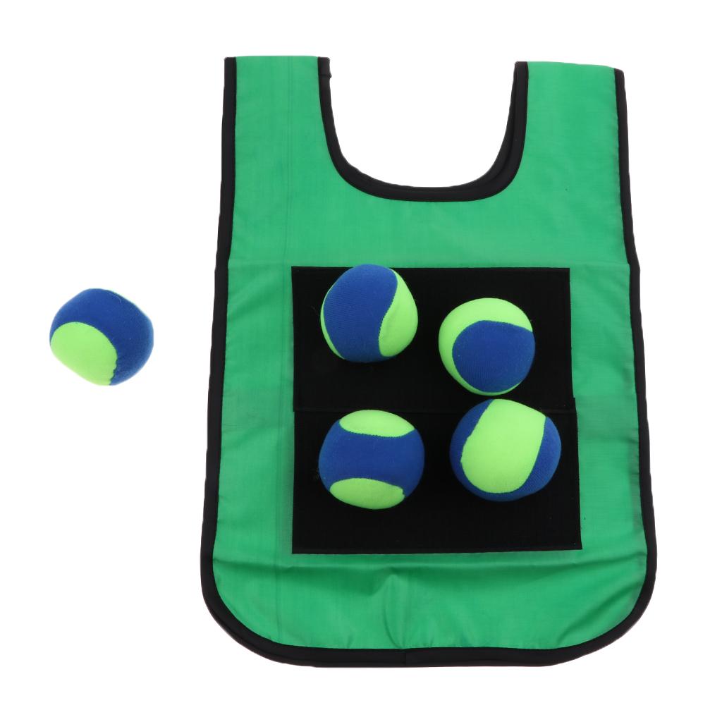 Early Education Training Parent Kids Sticky Ball Catch Game Green for Child