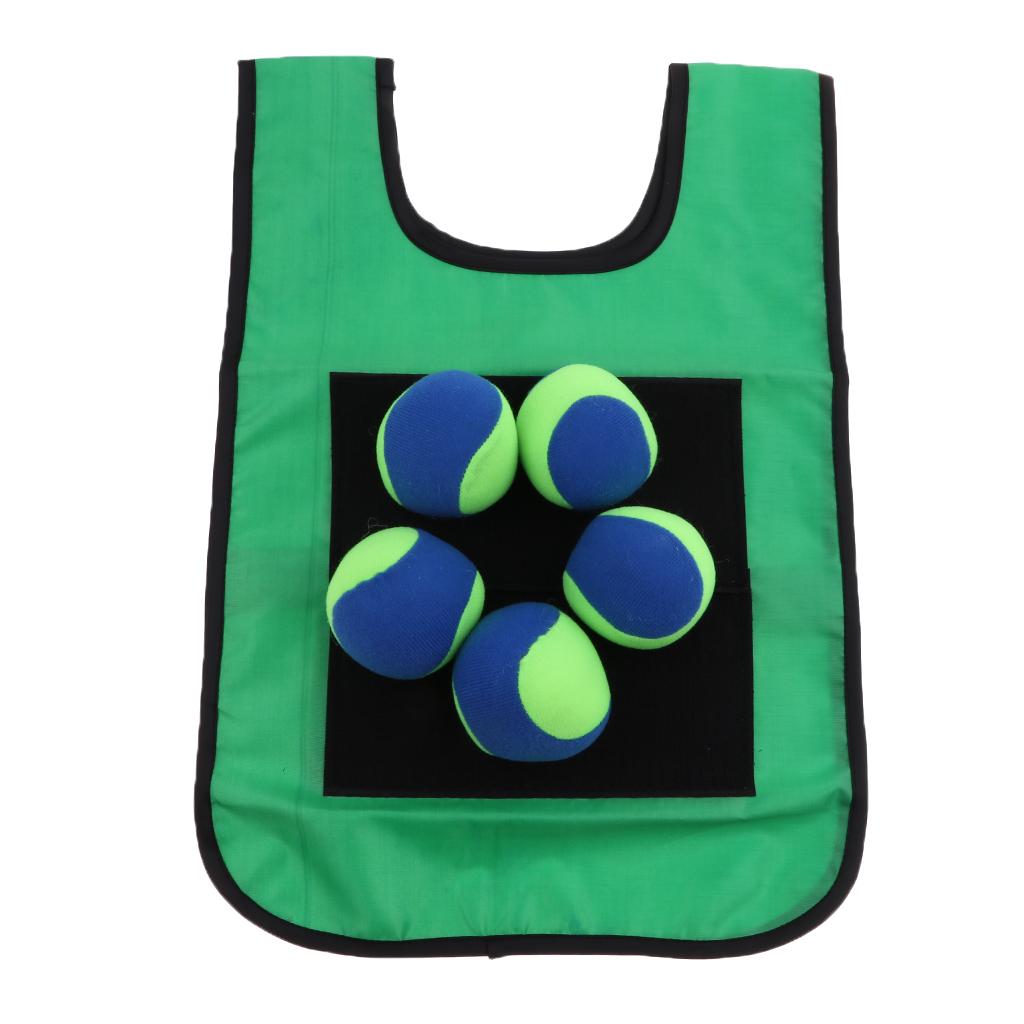 Early Education Training Parent Kids Sticky Ball Catch Game Green for Child