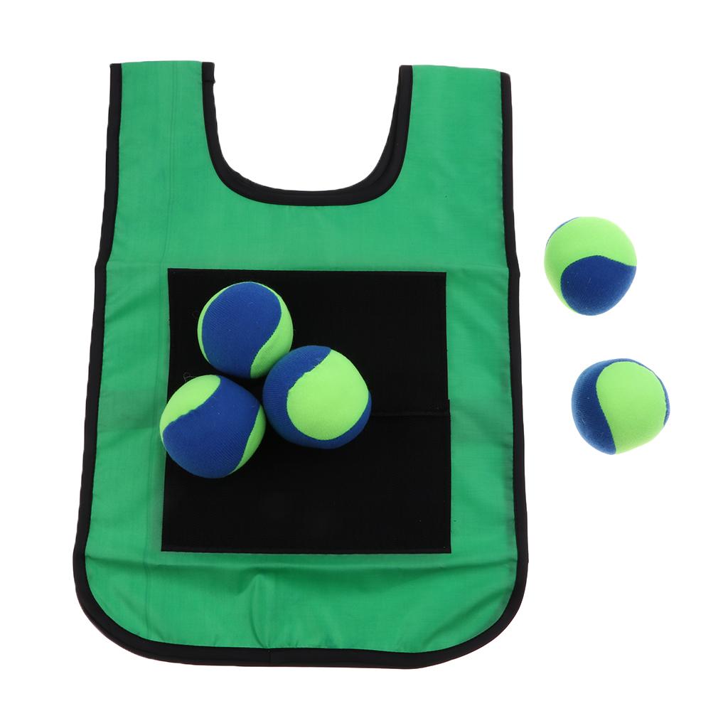 Early Education Training Parent Kids Sticky Ball Catch Game Green for Child